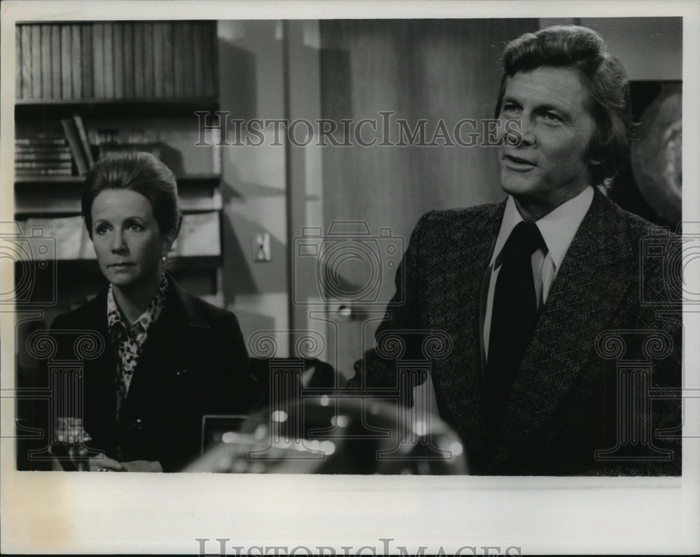 1973, Julie Harris & Steve Forrest guest star on Medical Center - Historic Images