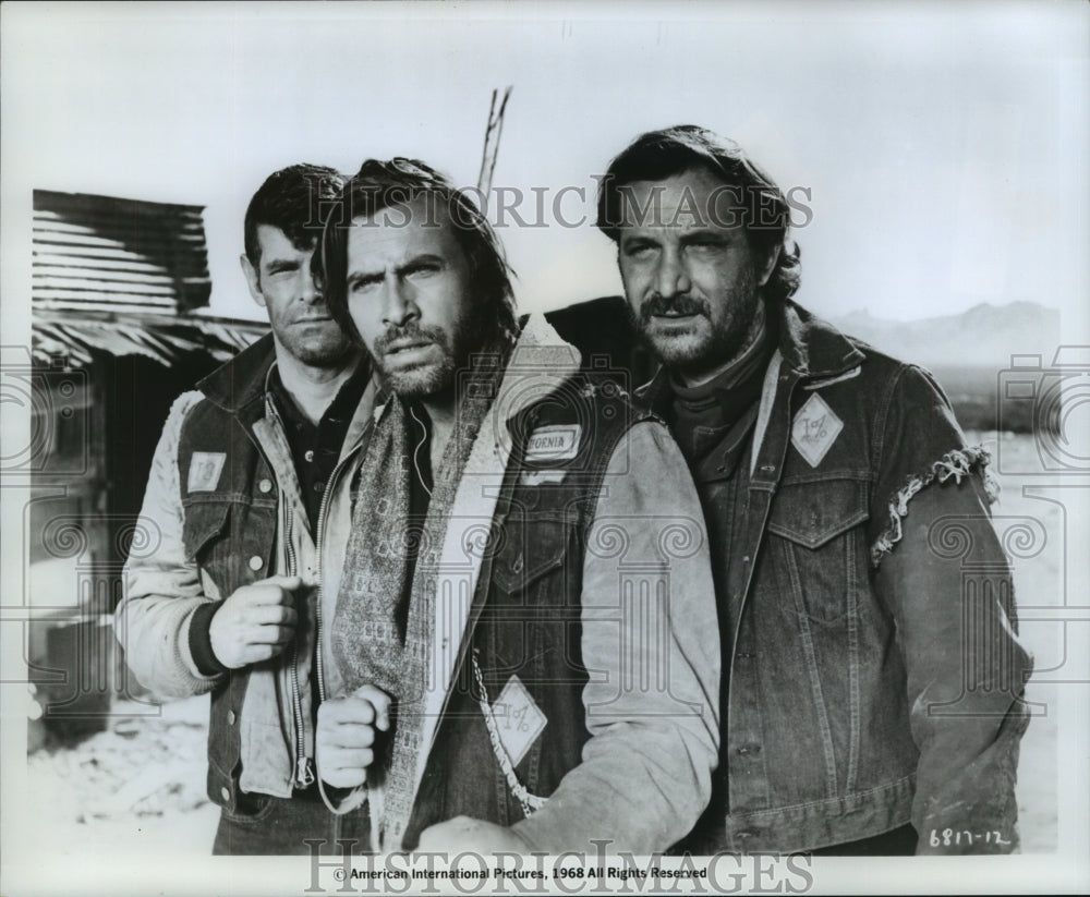 1968, Stars of the movie, The Savage Seven looking into the distance - Historic Images