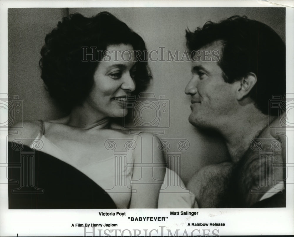 1994 Press Photo Actors-Victoria Foyt and Matt Salinger in &quot;Babyfever&quot; - Historic Images