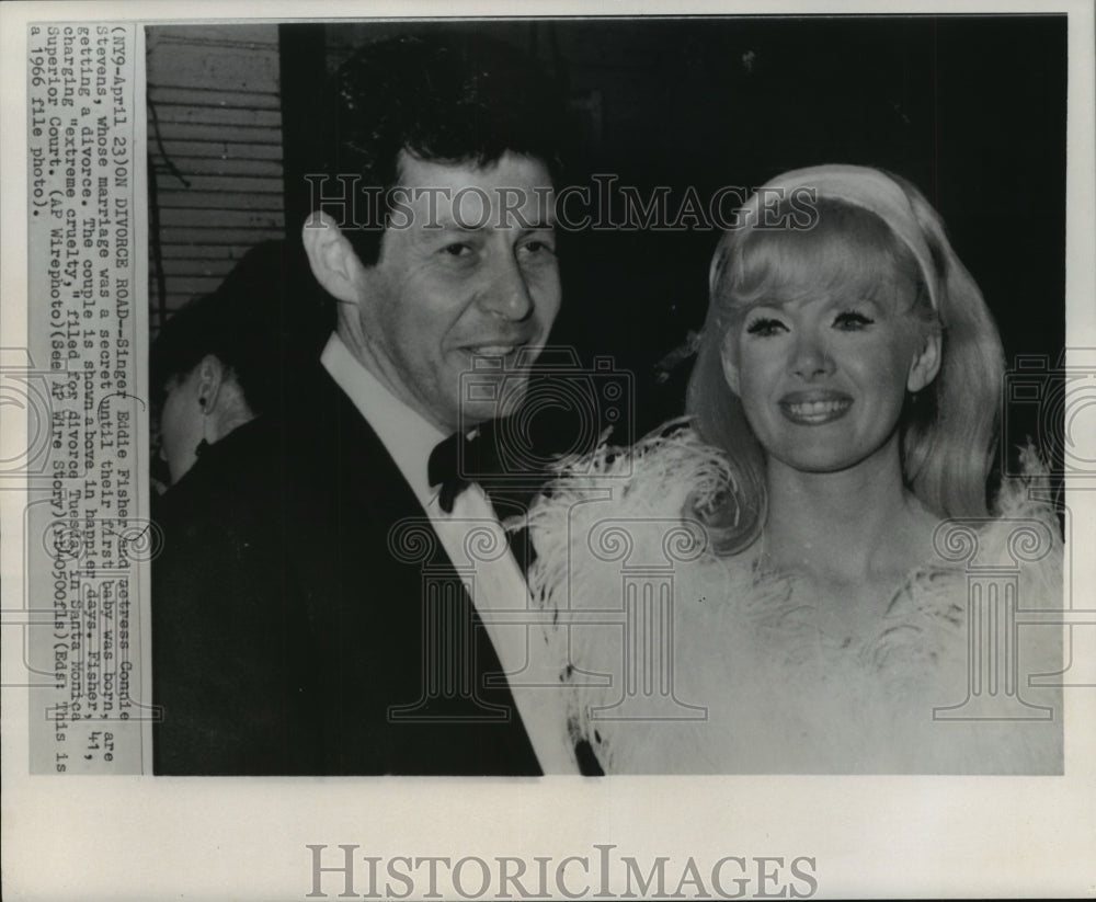 1966, Singer Eddie Fisher & wife actress Connie Stevens - mjp15787 - Historic Images