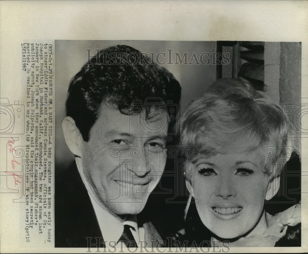 1967, Singer Eddie Fisher &amp; wife actress Connie Stevens, New York - Historic Images