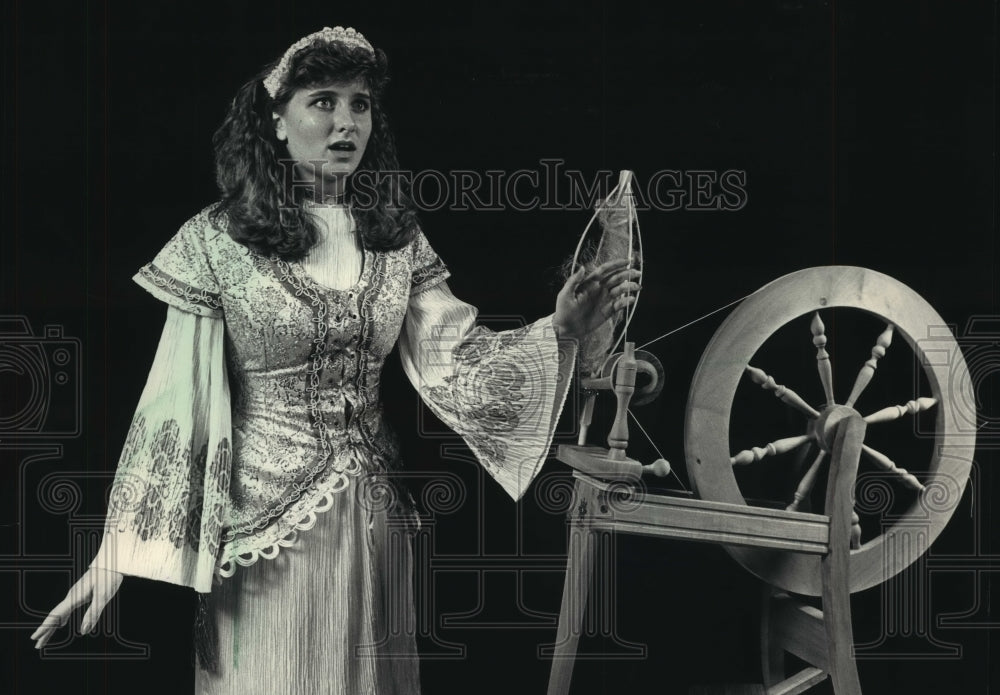 1987, Nicole Naeve, one of two acting interns to play Sleeping Beauty - Historic Images