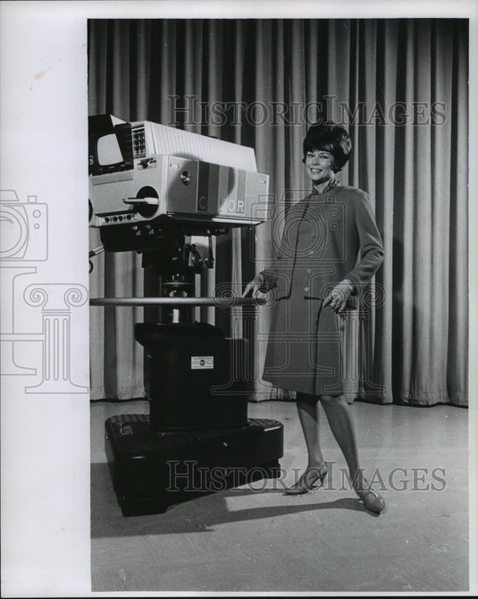 1966, Weather girl Judy Marks - mjp15877 - Historic Images