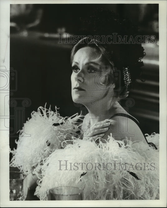 1969, Tammy Grimes guest stars as a saloon girl in The Outcasts. - Historic Images