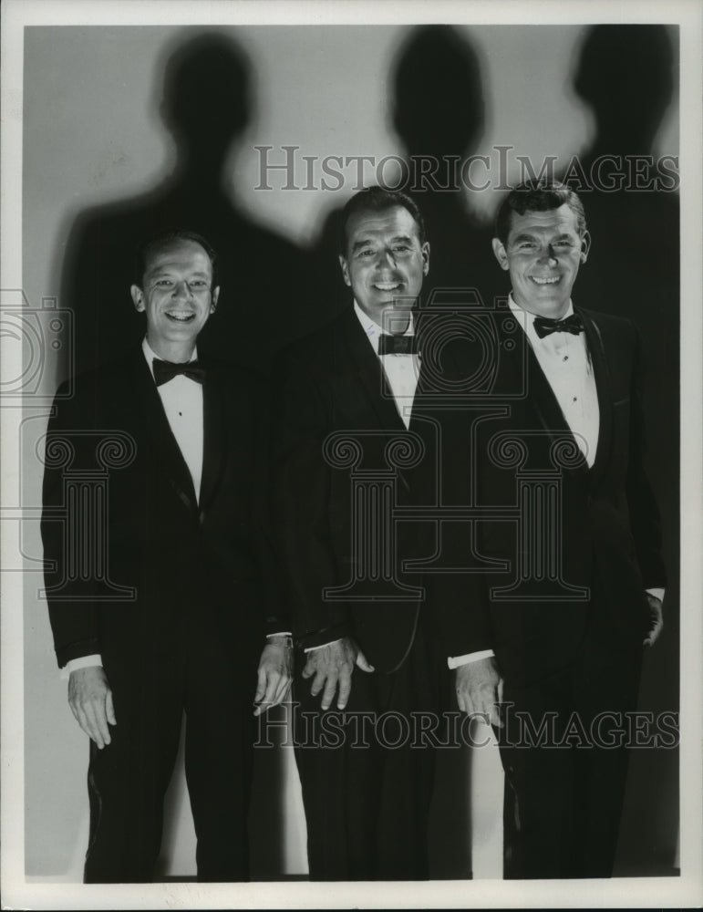 1967 Press Photo Don Knotts, Tennessee Ernie Ford and Andy Griffith. - mjp15958-Historic Images