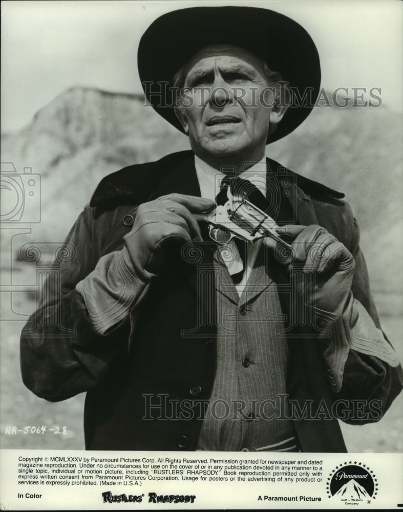 1985, Andy Griffith as Colonel Ticonderoga in "Rustlers' Rhapsody" - Historic Images