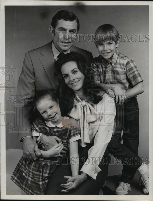 1970, Andy Griffith and his TV family on "The Andy Griffith Show" - Historic Images