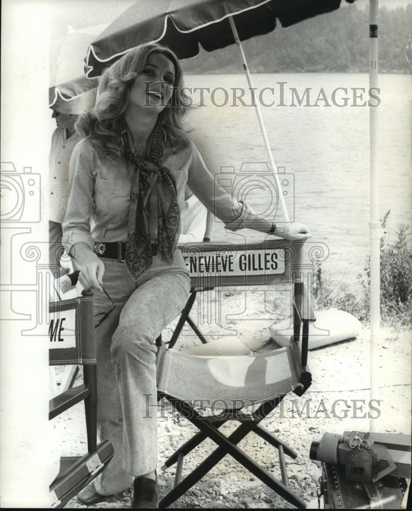 1969, Genevieve Gilles on the set of her first film, Hello-Goodbye. - Historic Images