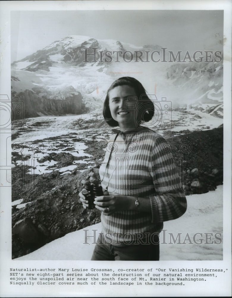 1970, Mary Louise Grossman, co-creator of &quot;Our Vanishing Wilderness&quot; - Historic Images