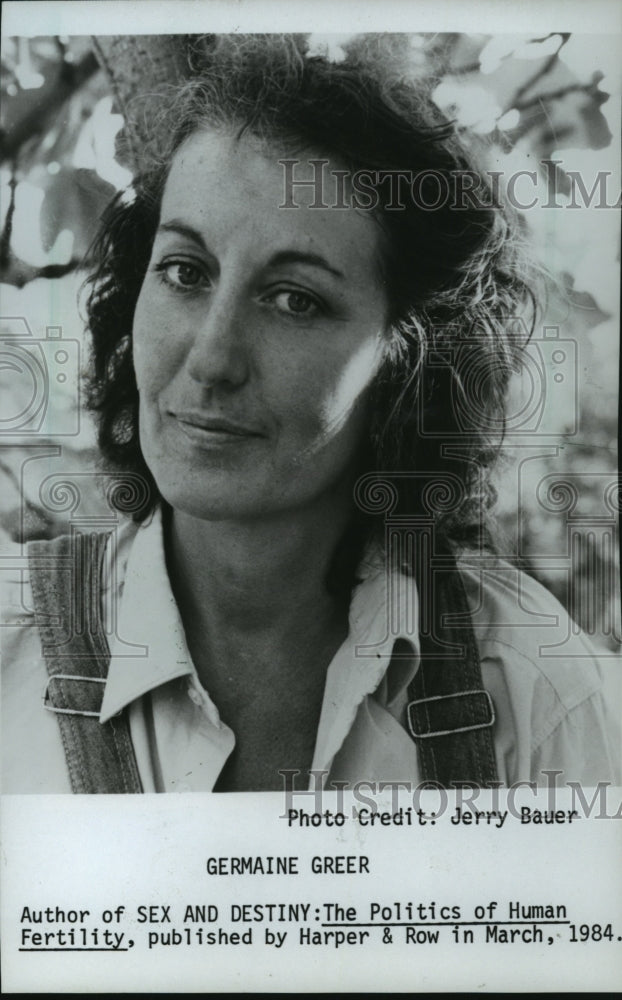 1984, Germaine Greer, author of Sex and Destiny - mjp16148 - Historic Images