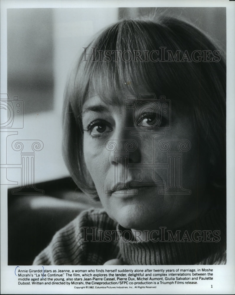 1982, Annie Giardot stars in La Vie Continue. - mjp16315 - Historic Images