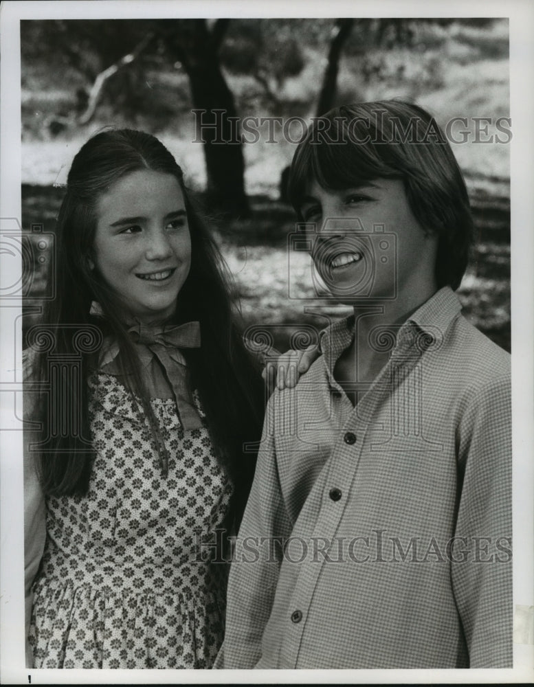 1977 Press Photo "The Rivals " episode stars Melissa Gilbert & Chris Petersen - Historic Images