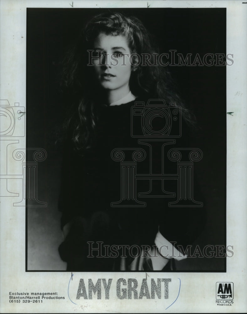 1987 Press Photo Amy Grant, Christian music singer, songwriter and musician. - Historic Images
