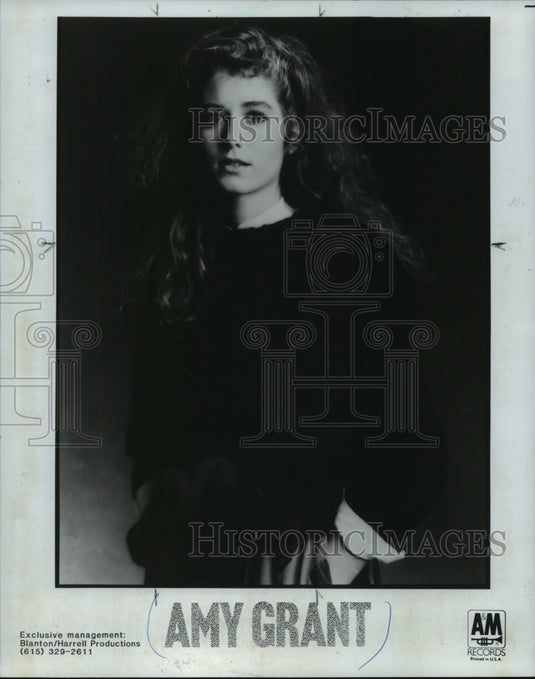 1987 Press Photo Amy Grant, Christian music singer, songwriter and musician. - Historic Images