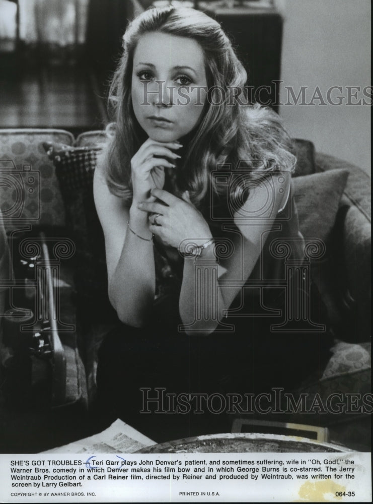 1977 Press Photo Teri Garr in a scene from Oh, God! - mjp16552 - Historic Images