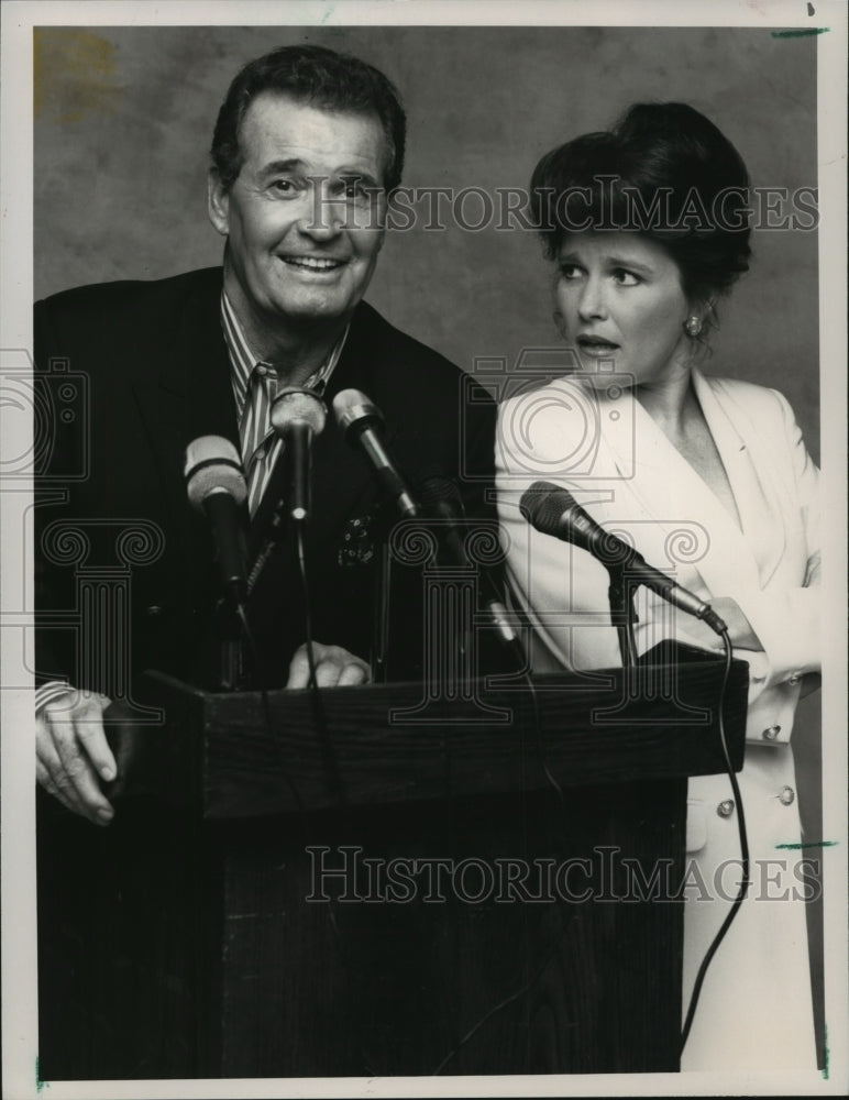 1991 Press Photo "Man of the People" stars James Garner and Kate Mulgrew - Historic Images