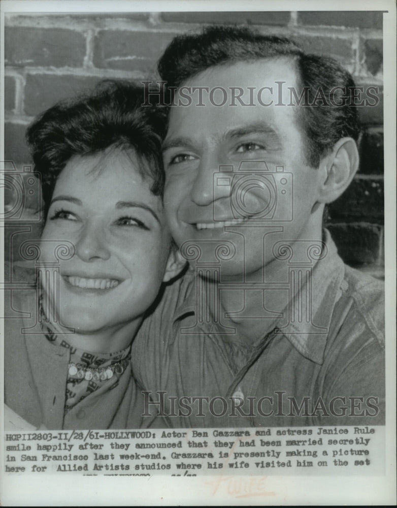 1961, California-Hollywood-Actors Ben Gazzara and actress Janice Rule - Historic Images