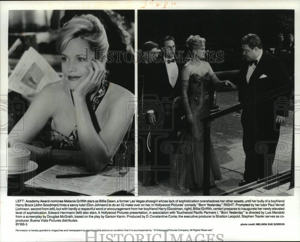 1993 Press Photo Melanie Griffith stars as Billie Dawn in &quot;Born Yesterday.&quot; - Historic Images