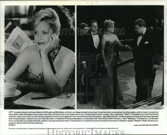 1993 Press Photo Melanie Griffith stars as Billie Dawn in "Born Yesterday." - Historic Images