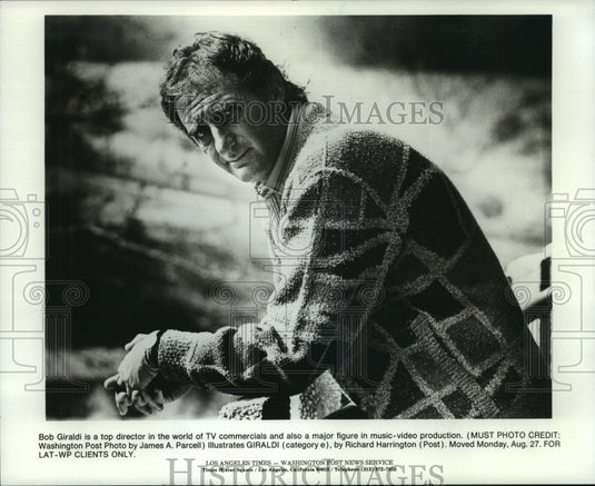 1984, Bob Gerald, leading director of TV commercials and music videos - Historic Images