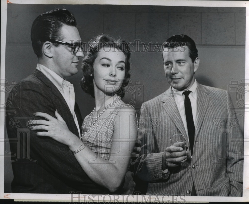 1959 Press Photo Larry Blyden and Barbara Rush in What Makes Sammy Run, on NBC. - Historic Images