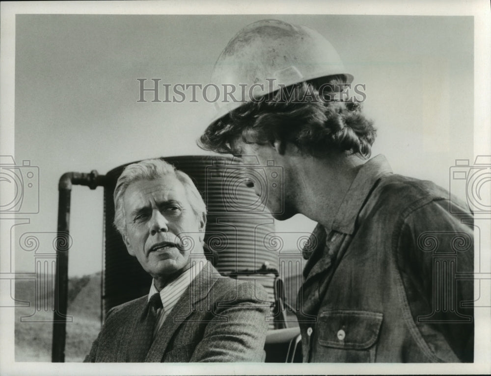 1981 Press Photo John Forsythe and Al Corley star on Dynasty, on ABC.-Historic Images