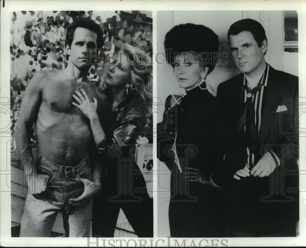 1986 Press Photo Teri Garr and Gregory Harrison in scenes from &quot;Fresno&quot; - Historic Images