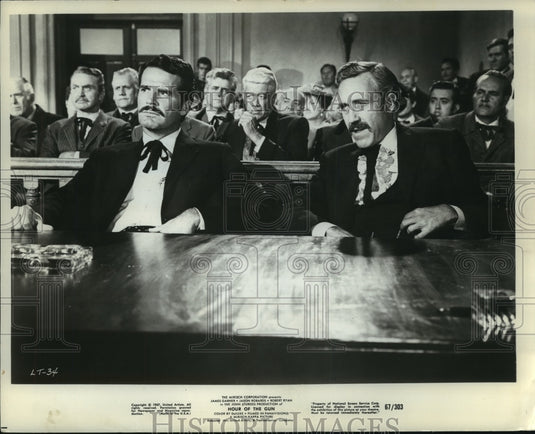1967 Press Photo James Garner and Jason Robards in scene from "Hour of the Gun"-Historic Images