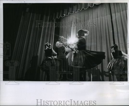 Press Photo Mazur Polish Dancers Perform On Stage - mjp17328 - Historic Images