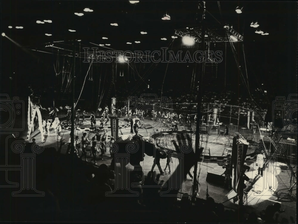 1980, Barnum &amp; Bailey Circus Participants Parade Around Arena - Historic Images