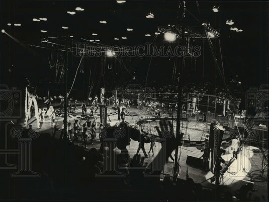 1980, Barnum & Bailey Circus Participants Parade Around Arena - Historic Images