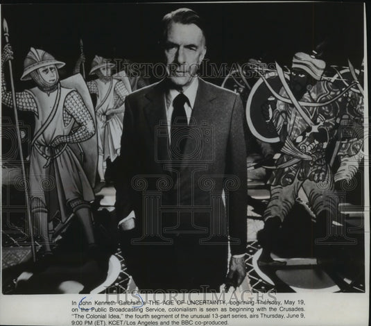 1977, John Kenneth Galbraith hosts 'The Colonial Idea" - mjp17421 - Historic Images