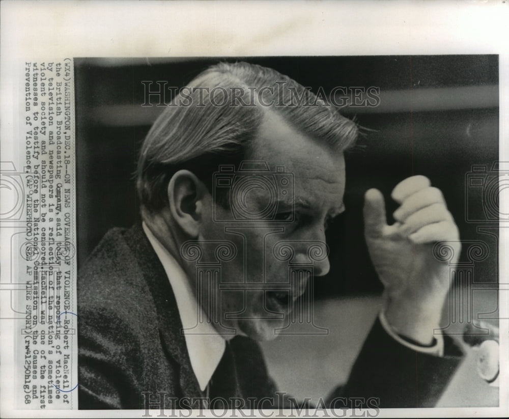 1968, BBC&#39;s Robert MacNeil, Washington DC Violence Committee meeting - Historic Images