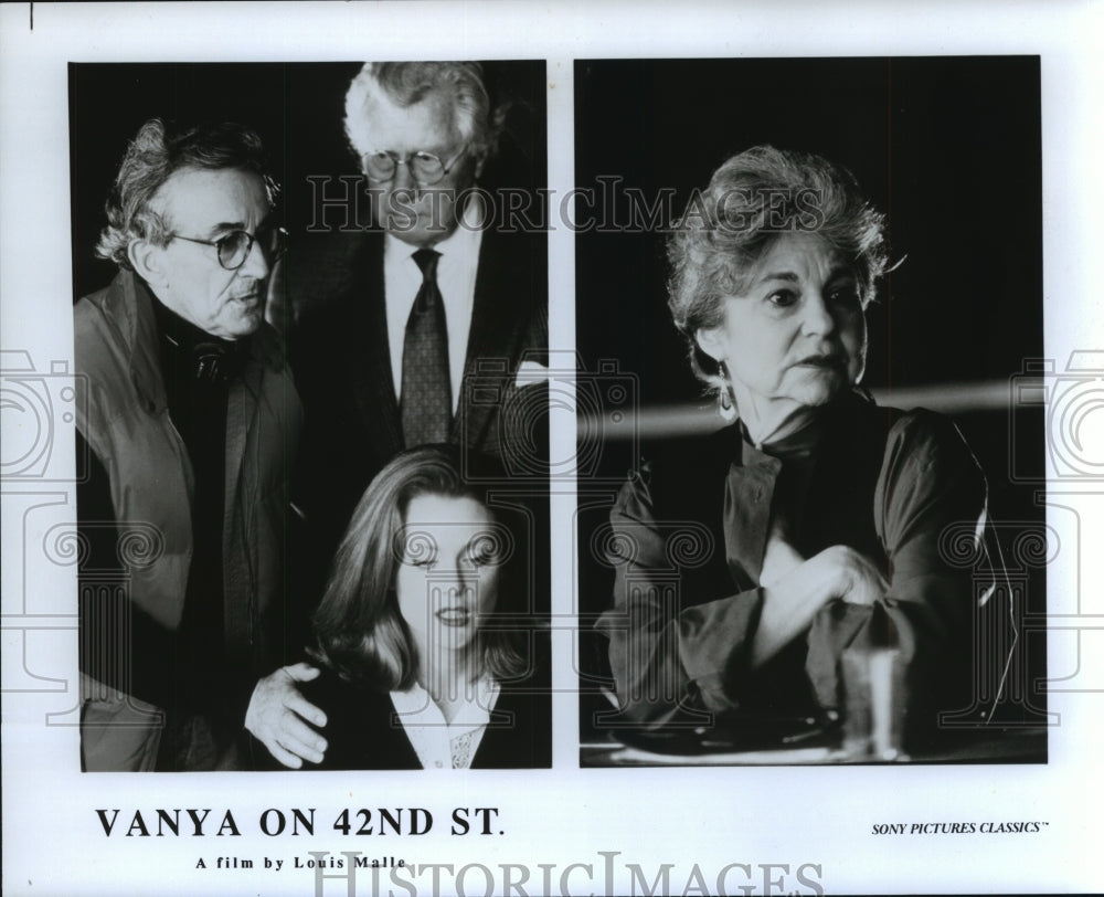 1995 Press Photo Julianne Moore and George Gaynes star in Vanya on 42nd Street - Historic Images