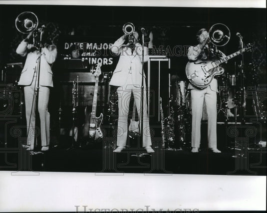 1974, Music group, Dave Majors & The Minors playing on stage - Historic Images