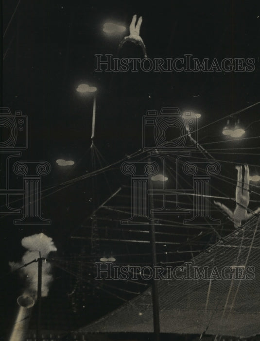 1962, Two people shot from cannon at Ringling Bros. Circus Milwaukee - Historic Images