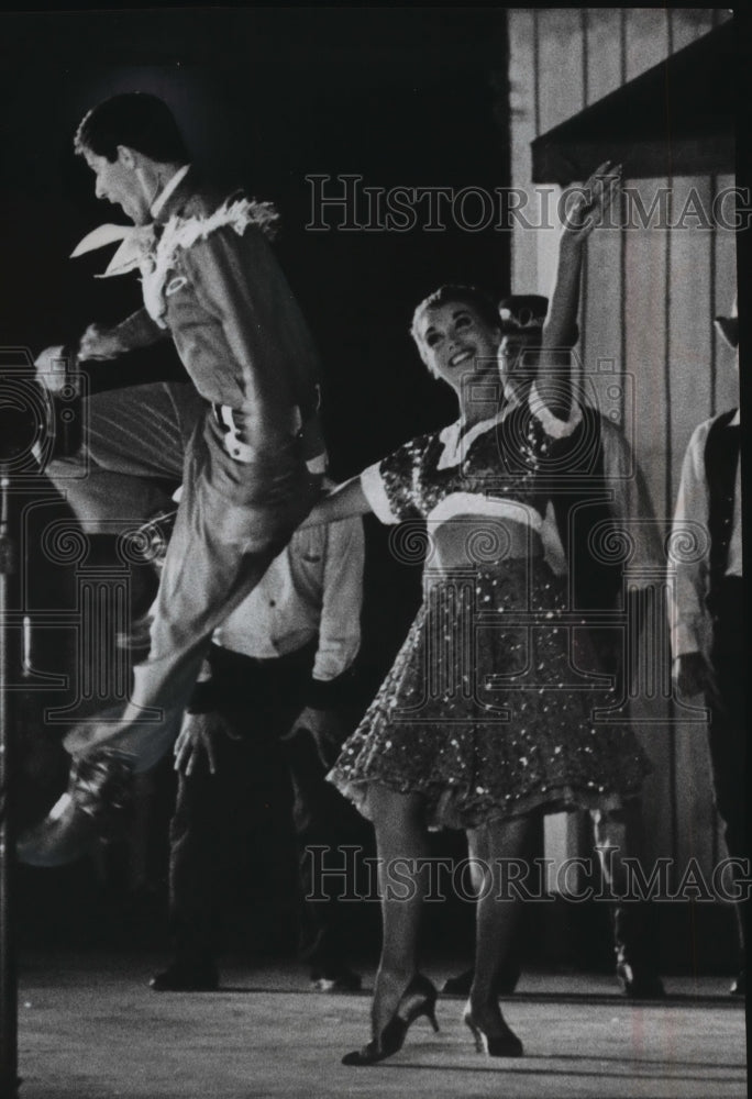 1964 Press Photo Philip Dana and Joan Filler dance in "Oklahoma!" - mjp17674- Historic Images
