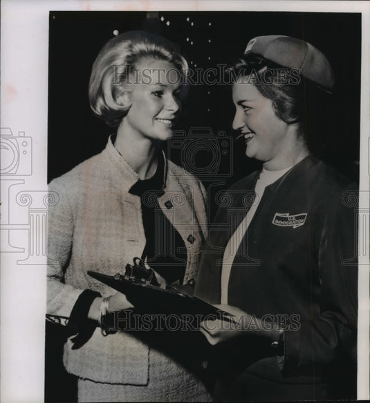 1956, Ingrid Goude Ohrbach becomes American citizen in Los Angeles. - Historic Images