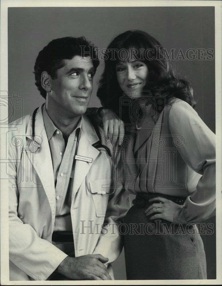 1984 Press Photo Elliott Gould and Mary McDonald star on E/R. - mjp17771 - Historic Images
