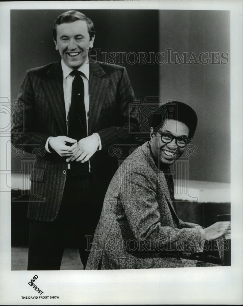 1971, David Frost and Billy Taylor on "The David Frost Show" - Historic Images