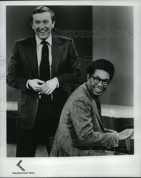1971, David Frost and Billy Taylor on "The David Frost Show" - Historic Images