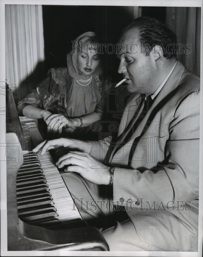 1952, Bandleader Billy May with His Agent&#39;s Ex-Wife, Joan Gastel - Historic Images