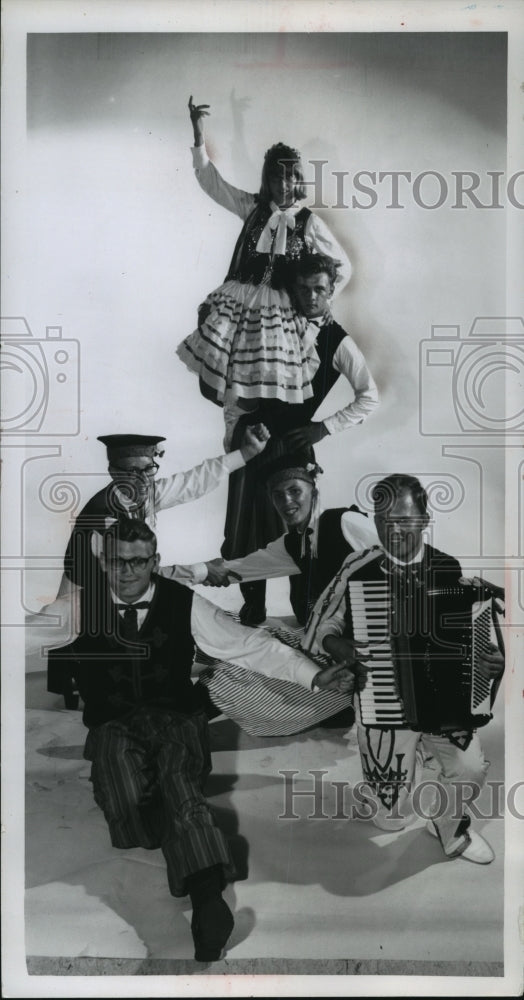 1966 Press Photo Szczechowicz and Wilkowski Families in Mazur Dancers&#39; Program-Historic Images
