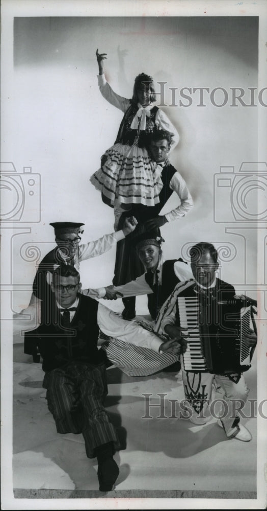 1966 Press Photo Szczechowicz and Wilkowski Families in Mazur Dancers' Program-Historic Images