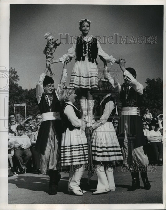 1970 Members of the Mazur Polish Dancers Performing - Historic Images