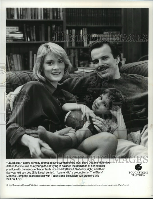 1992 Press Photo DeLane Matthews and Robert Clohessy star on Laurie Hill, on ABC - Historic Images