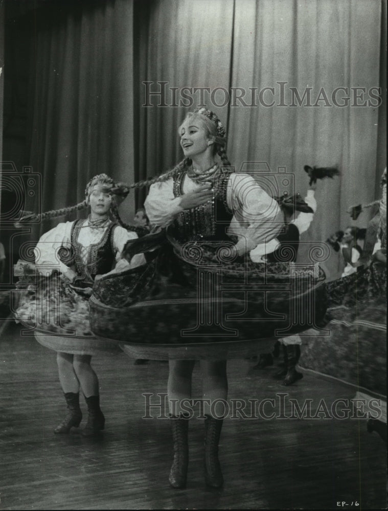 1971, Poland&#39;s Mazowsze Dance Company twirls through a number - Historic Images