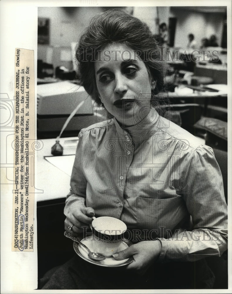 1981 Press Photo Washington Manners columnist Judith Martin - mjp18249 - Historic Images