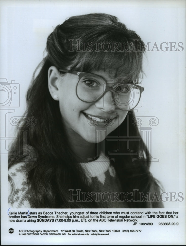 1989, actress Kelli Martin stars in ABC's "Lie Goes On" - mjp18251 - Historic Images
