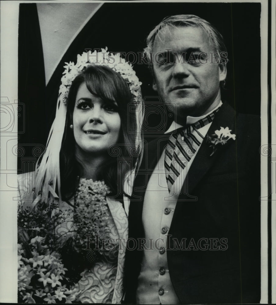 1969, Producer Richard Gregson &amp; Natalie Wood wedding day, California - Historic Images